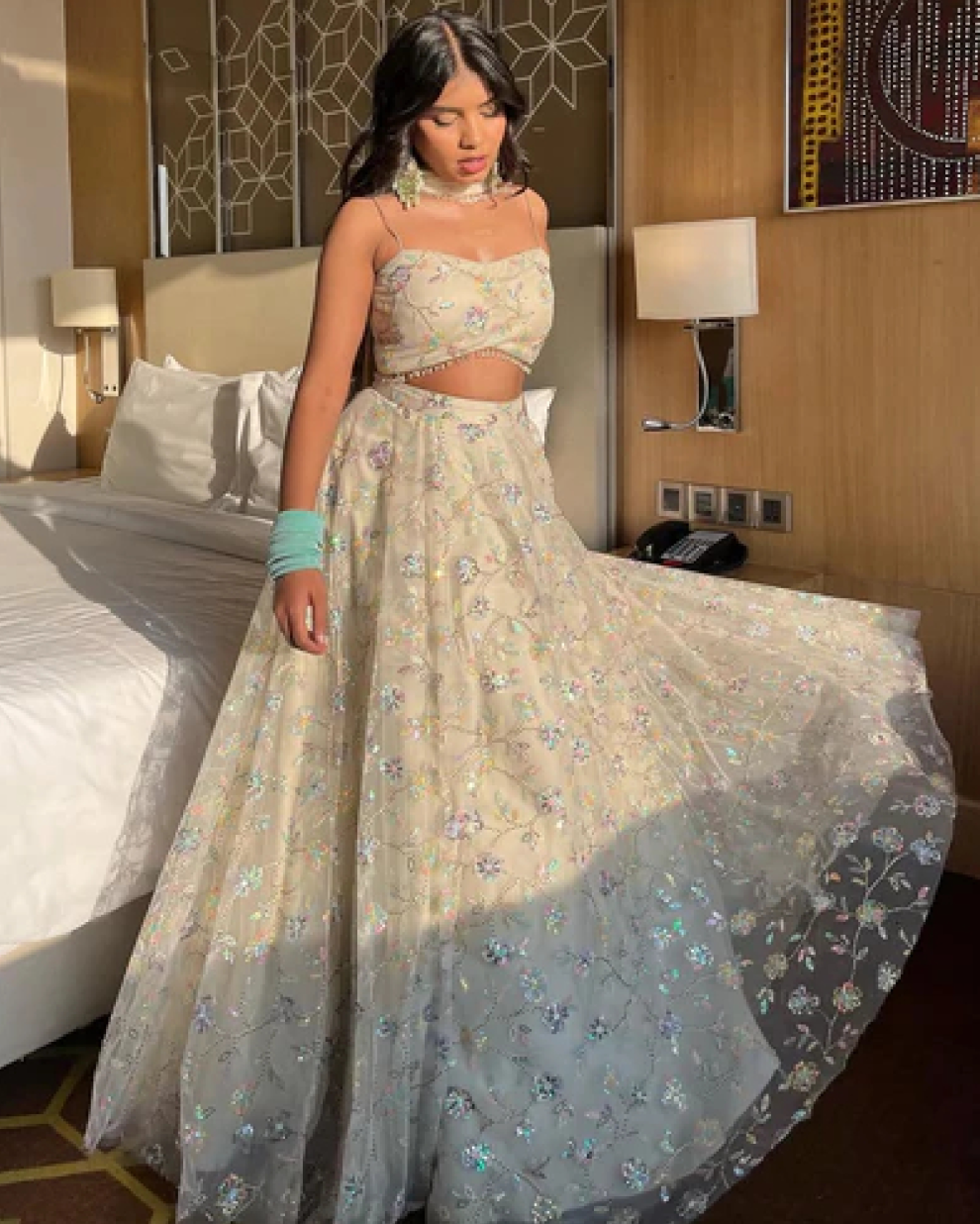 Crystal Frost Silver Ball Gown