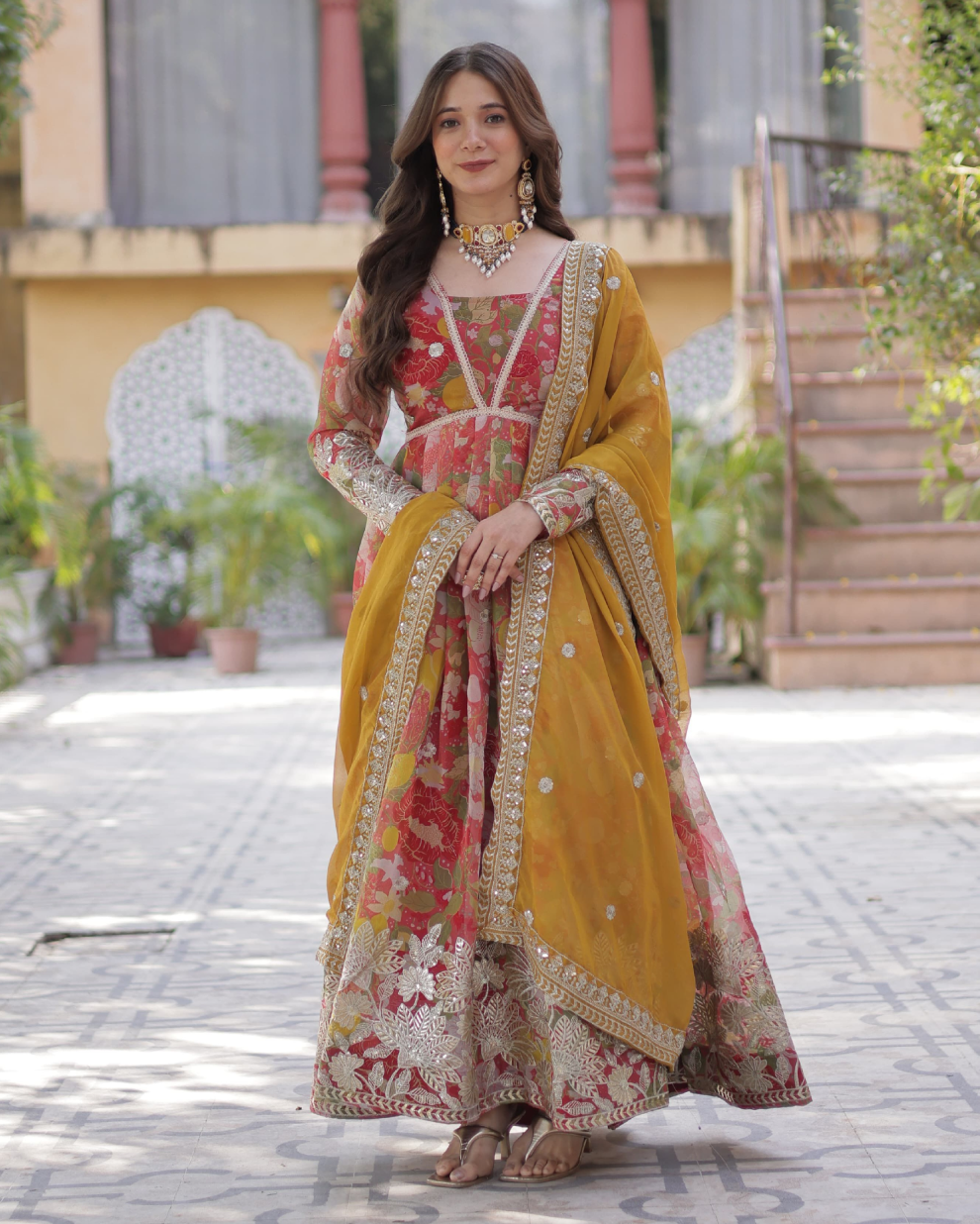 Emerald Couture Draped Gown